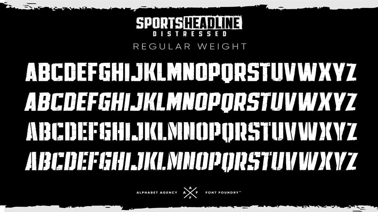 SPORTS HEADLINE DISTRESSED BUNDLE Font