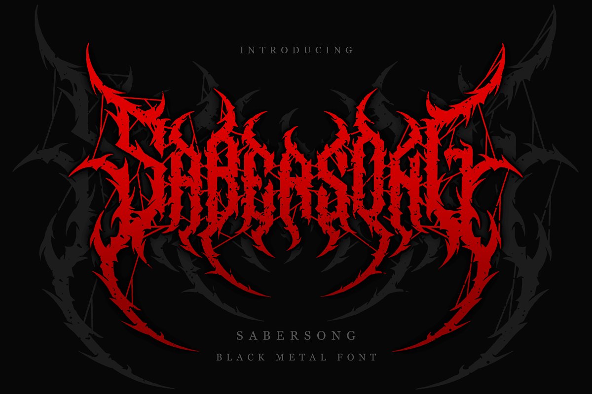 Sabersong | Black Metal Font Vol.3 Free Download