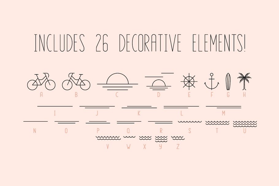 San Diego Beach Set Font