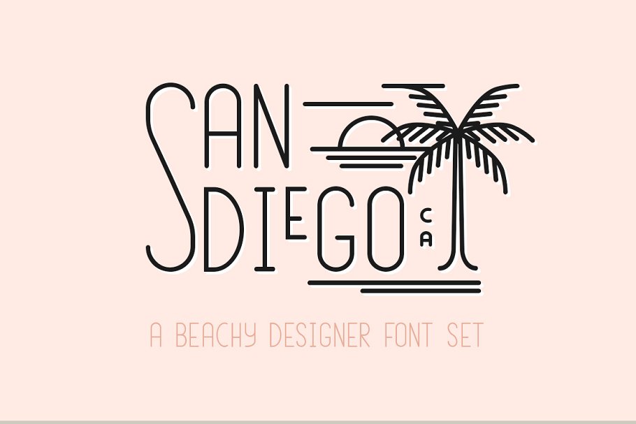 San Diego Beach Set Font