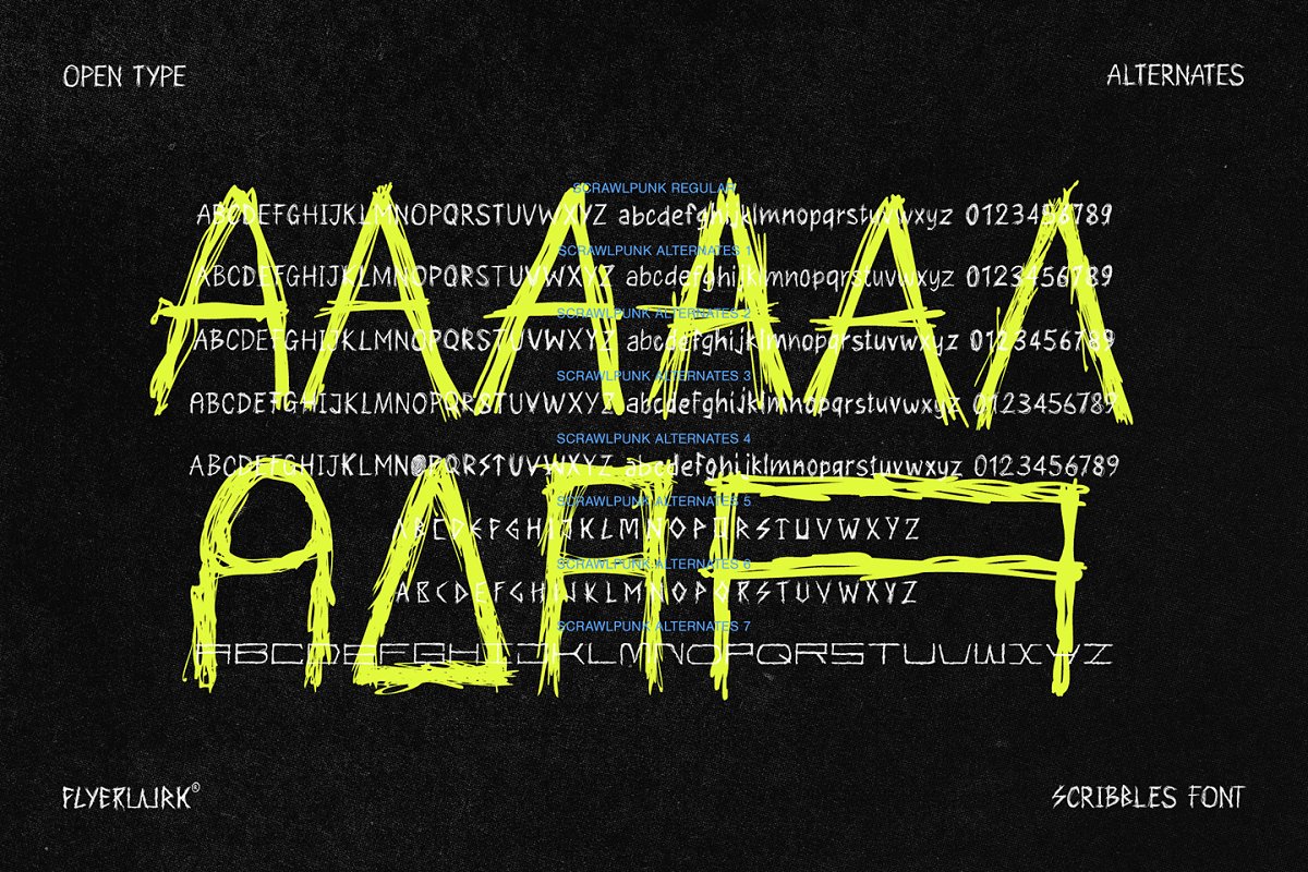 Scrawlpunk   Scribbles Font Free Download