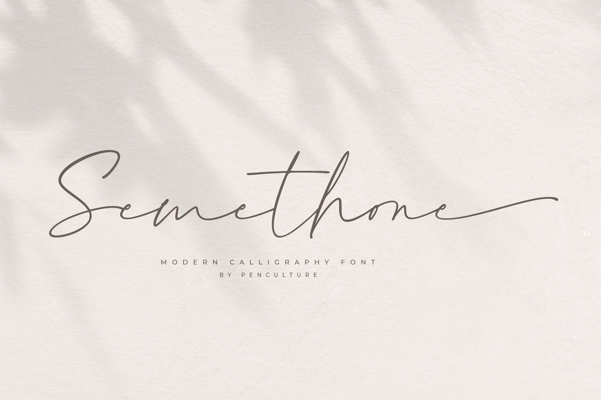 Semethone   Modern Calligraphy Font Free Download