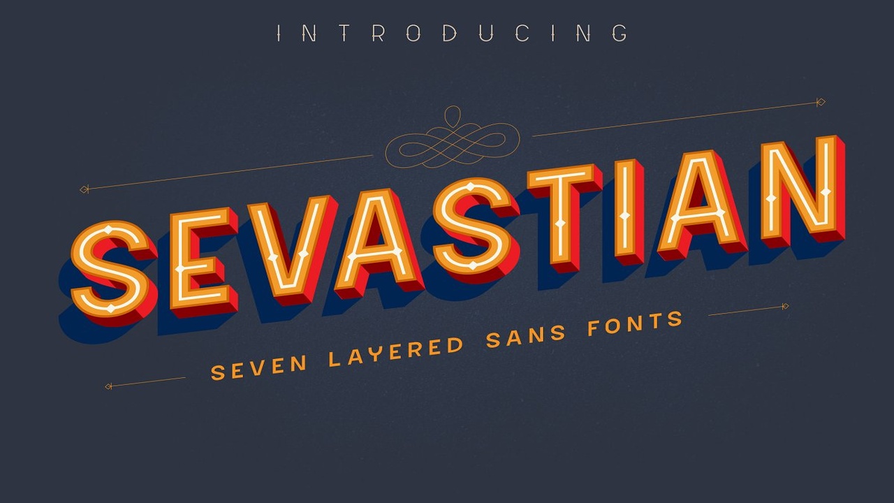 Sevastian Layered Typefaces Font