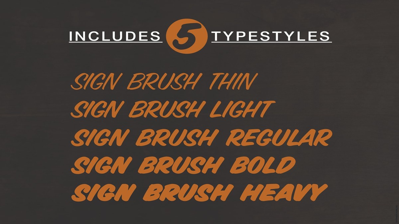 Sign Brush Thin Display Type Font
