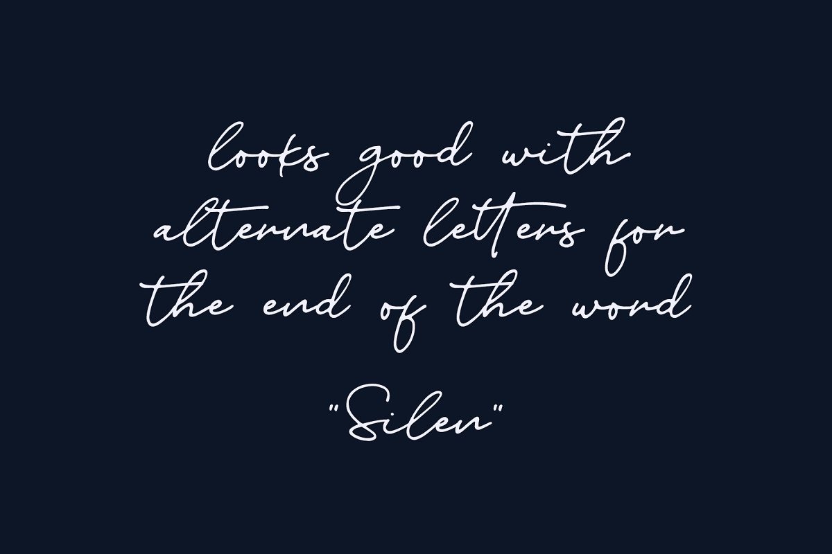 Silen Stylish signature Font