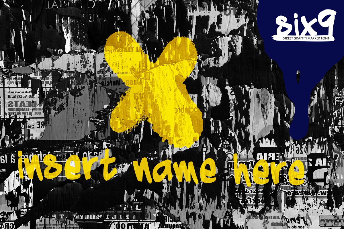 Six Graffiti Urban Tag Marker Font