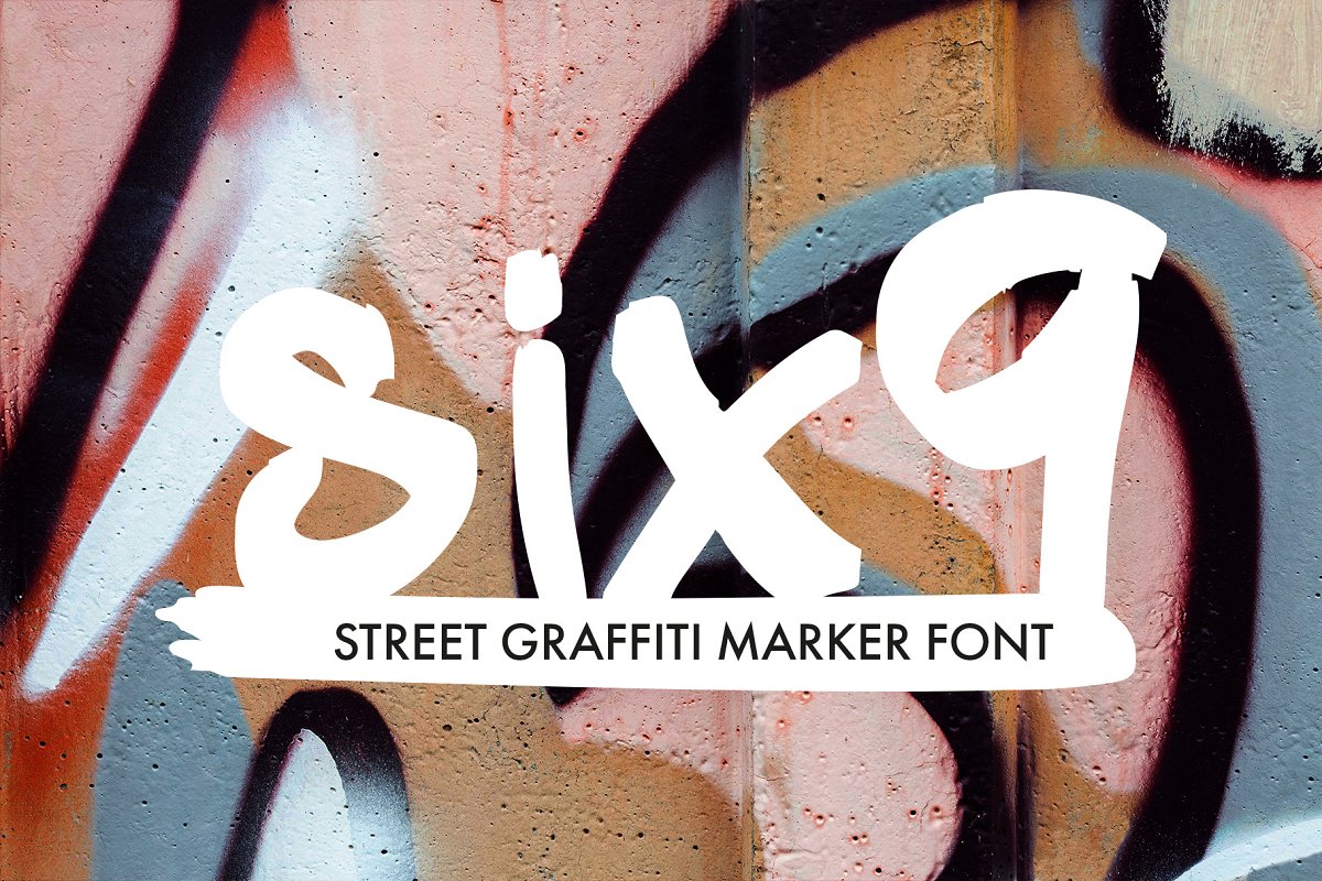 Six Graffiti Urban Tag Marker Font