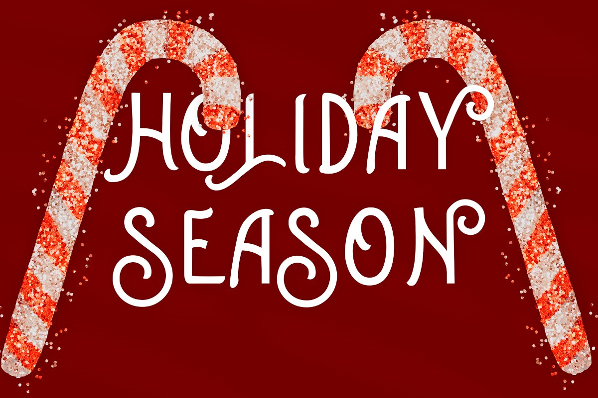Snow Lits Christmas Holiday Display Font Free Download
