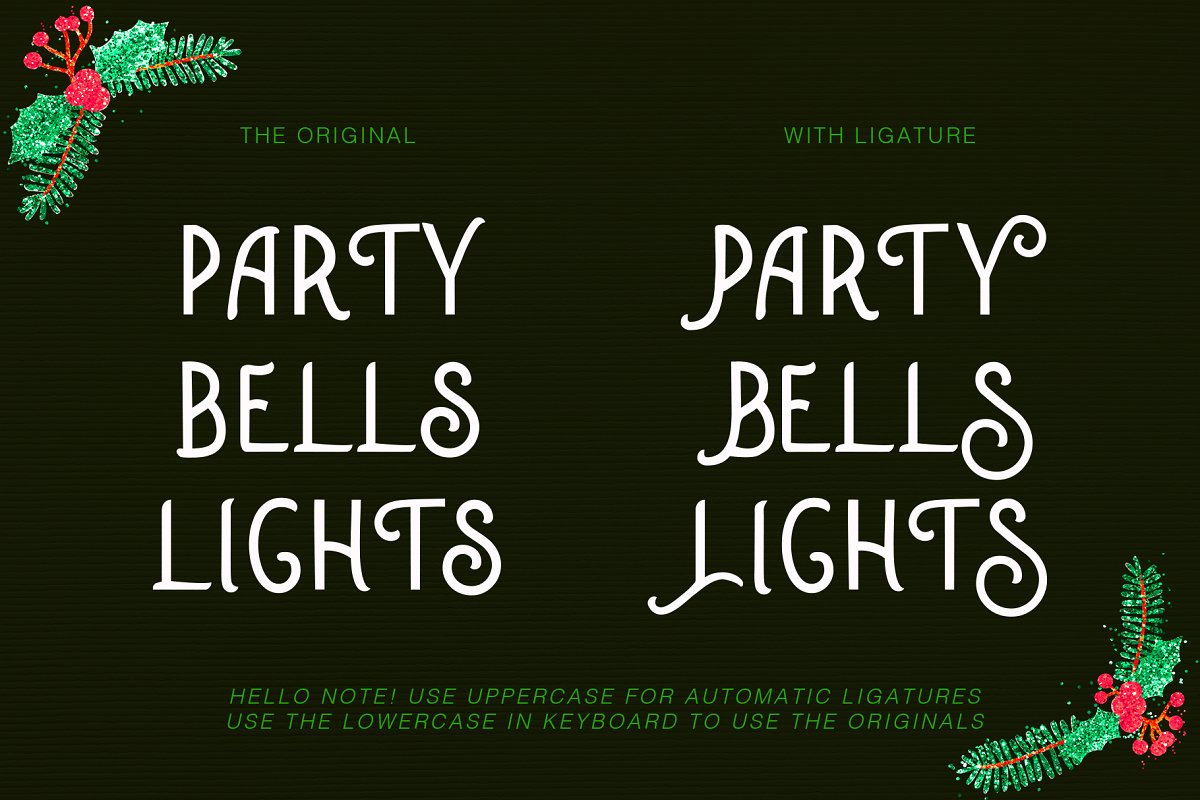 Snow Lits Christmas Holiday Display Font Free Download