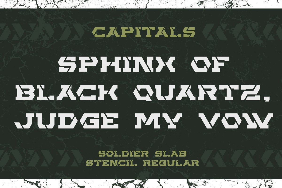 Soldier Slab Stencil Duo Font