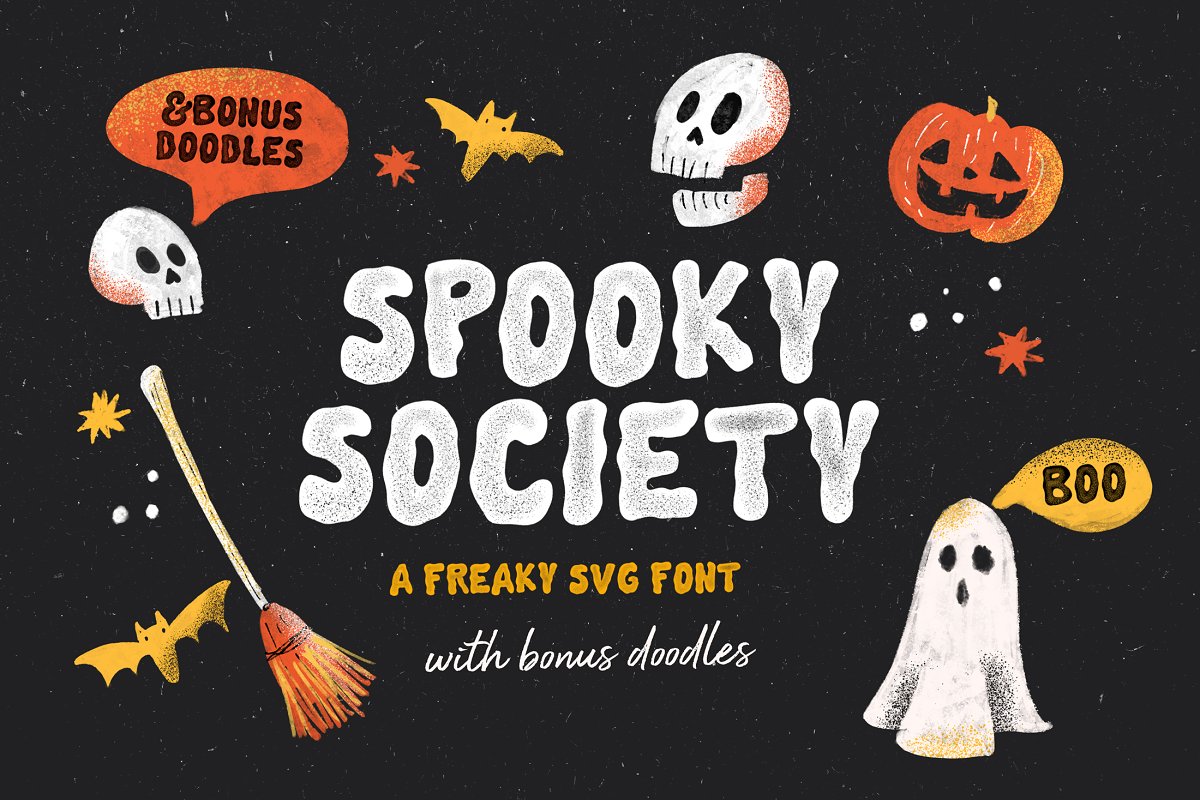 Spooky Society SVG Font Free Download