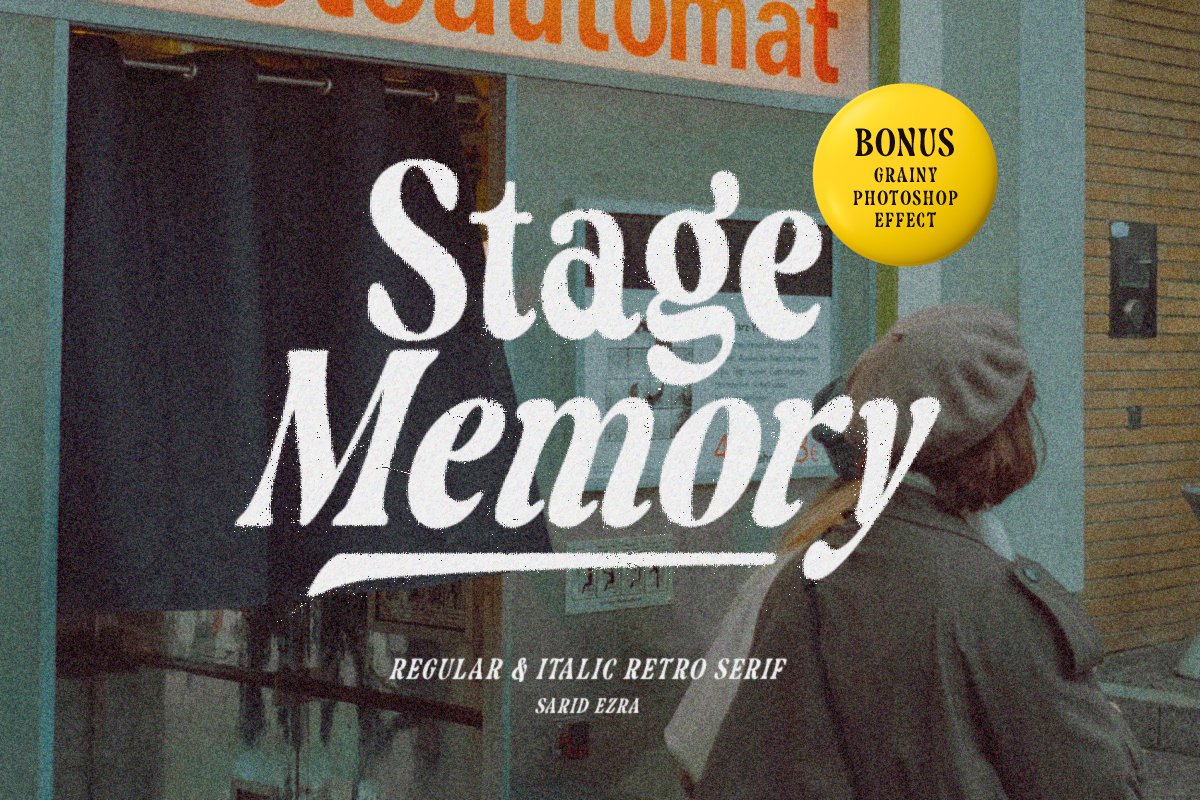 Stage Memory Grainy PSD Effects Font