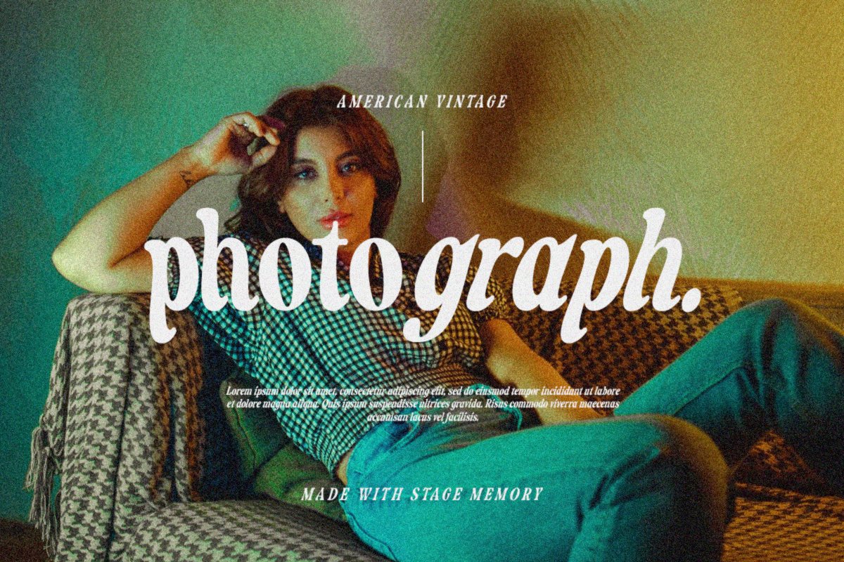 Stage Memory Grainy PSD Effects Font