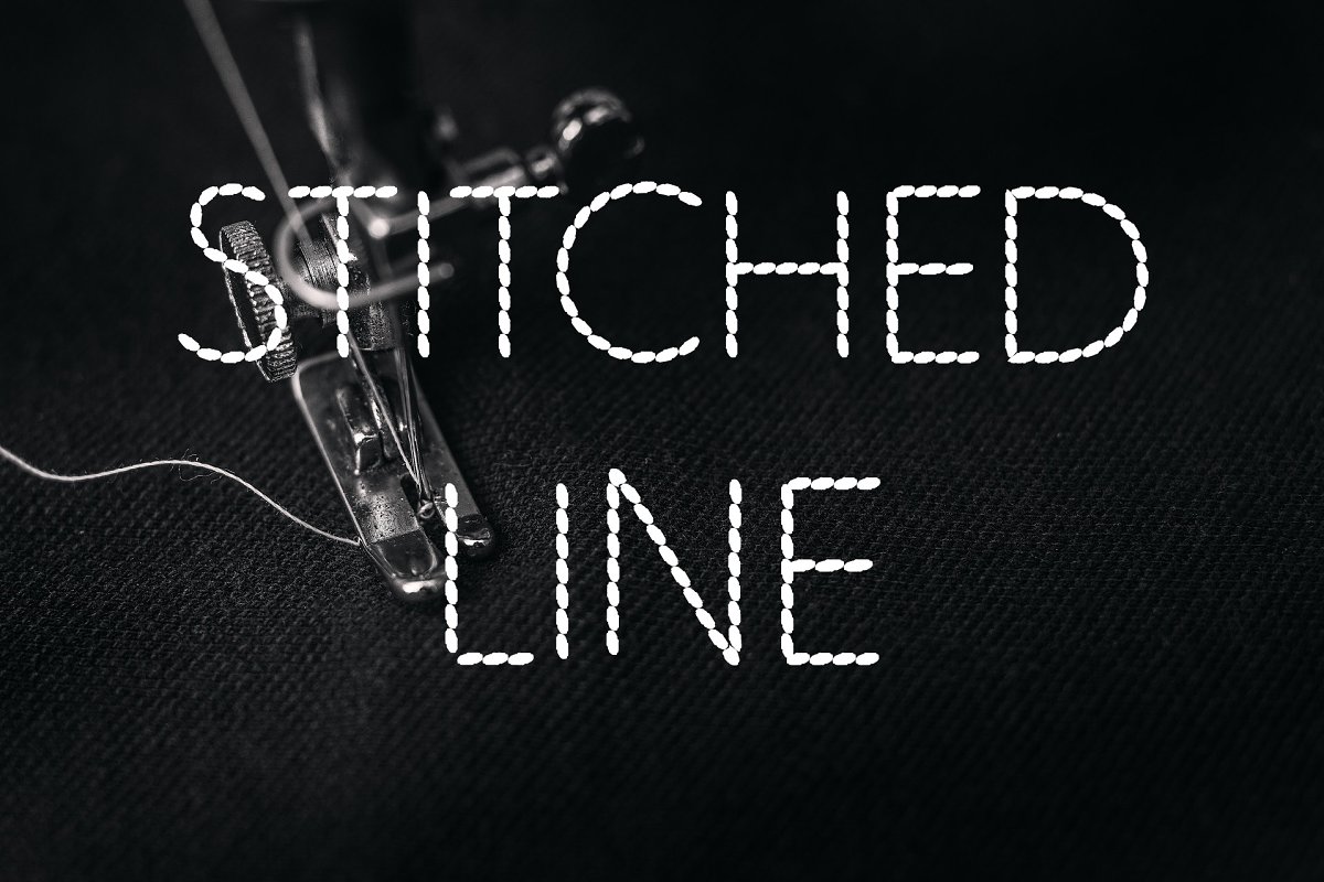 Stitched Line Font Free Download