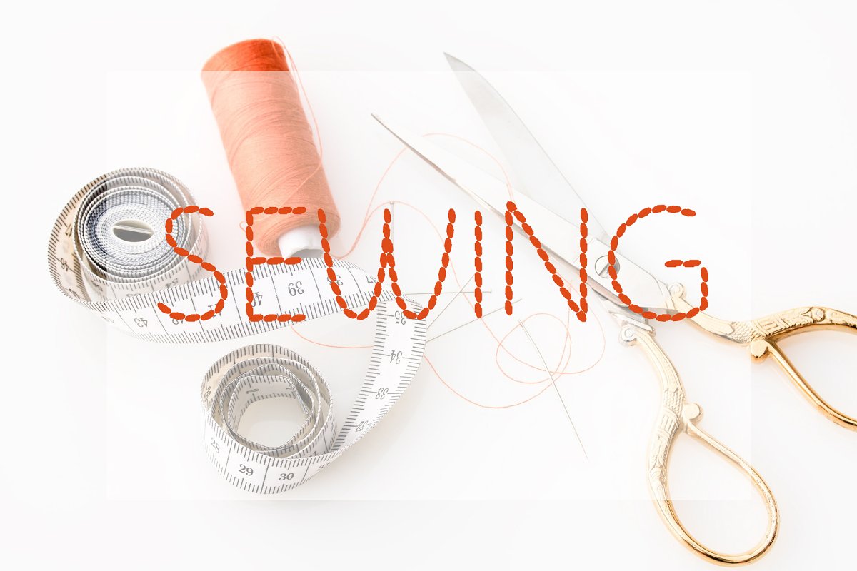 Stitched Line Font Free Download