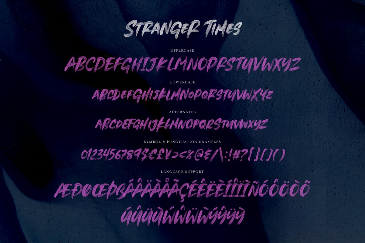 Stranger Times OpenType SVG Font
