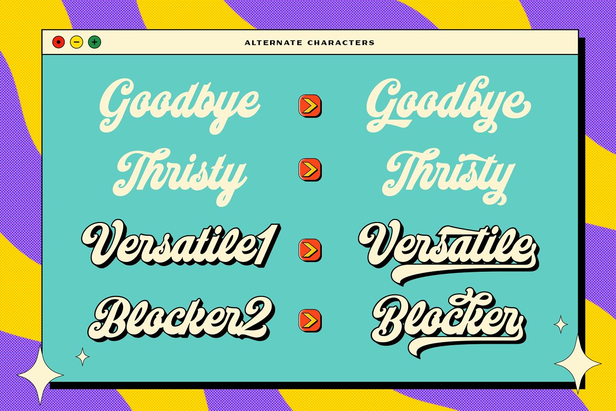 Sundries Bold Script with Extruded Font