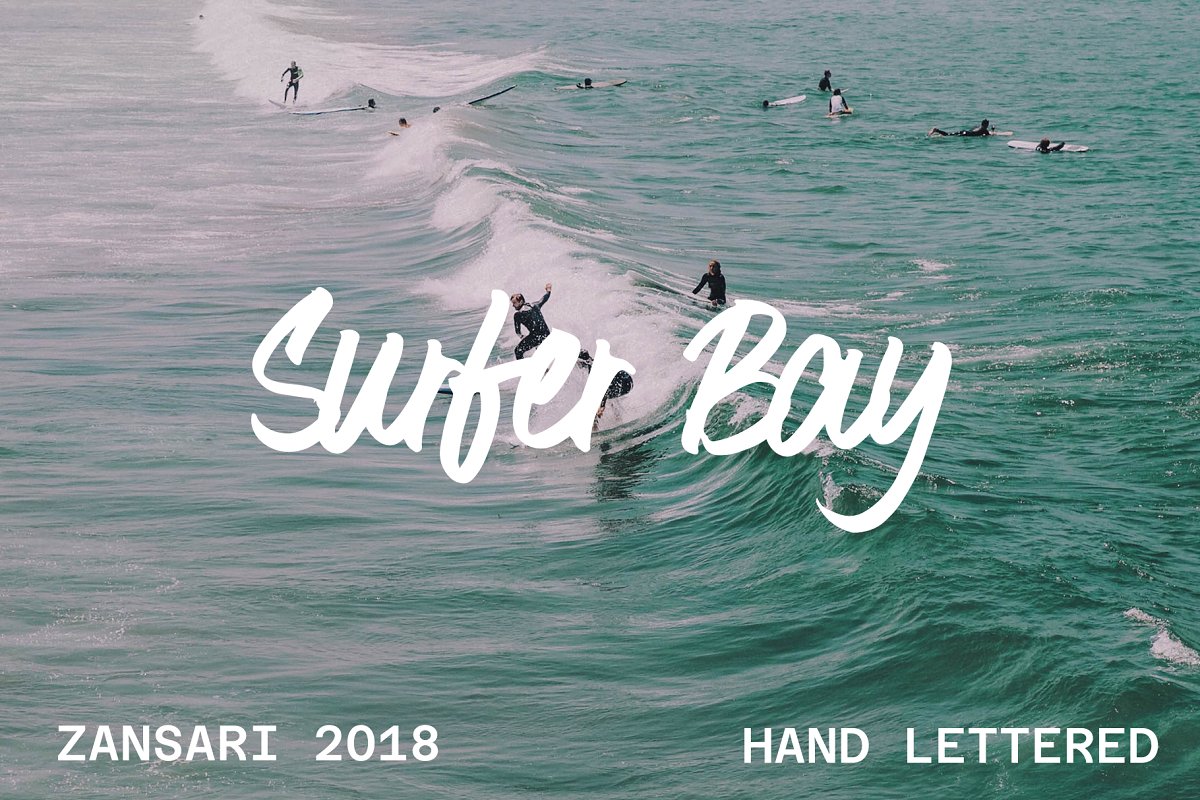 Surfer bay brush Font