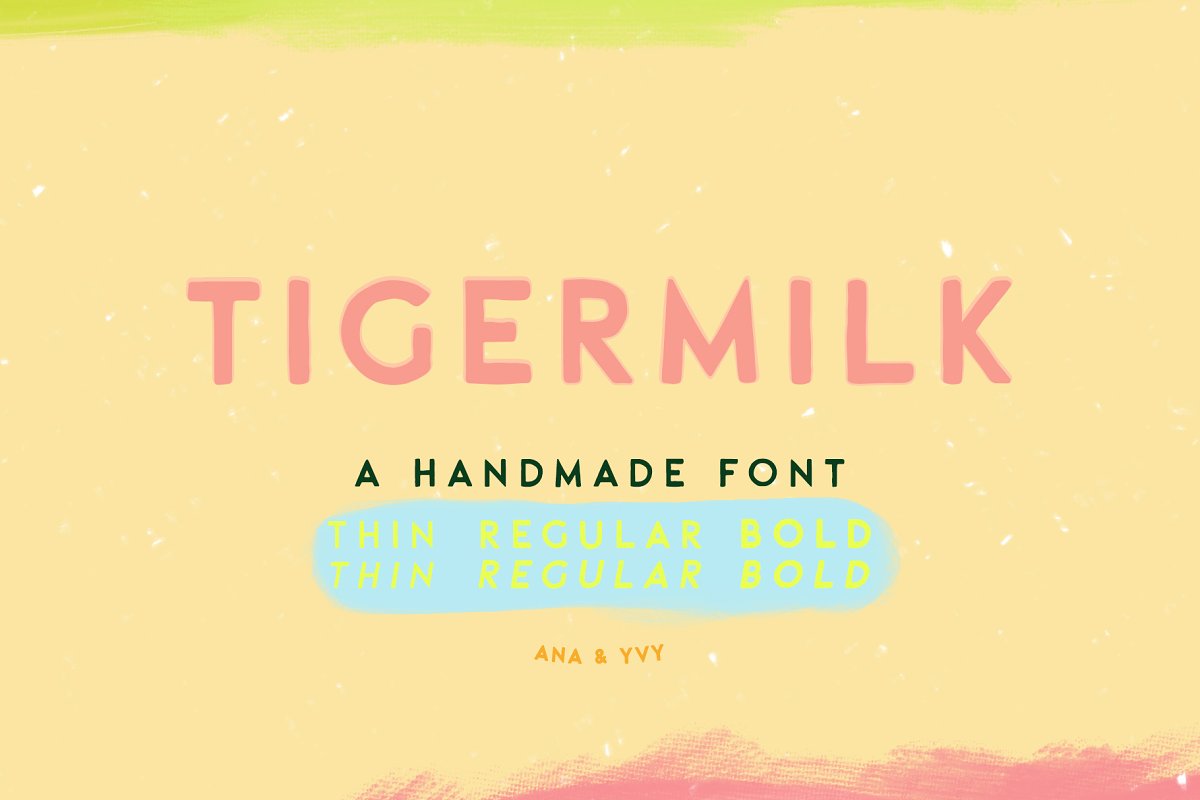 TIGERMILK handpainted cutiepie Font