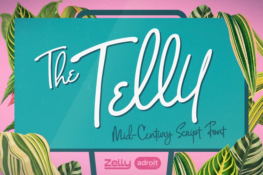 Telly Mid Century Script Font