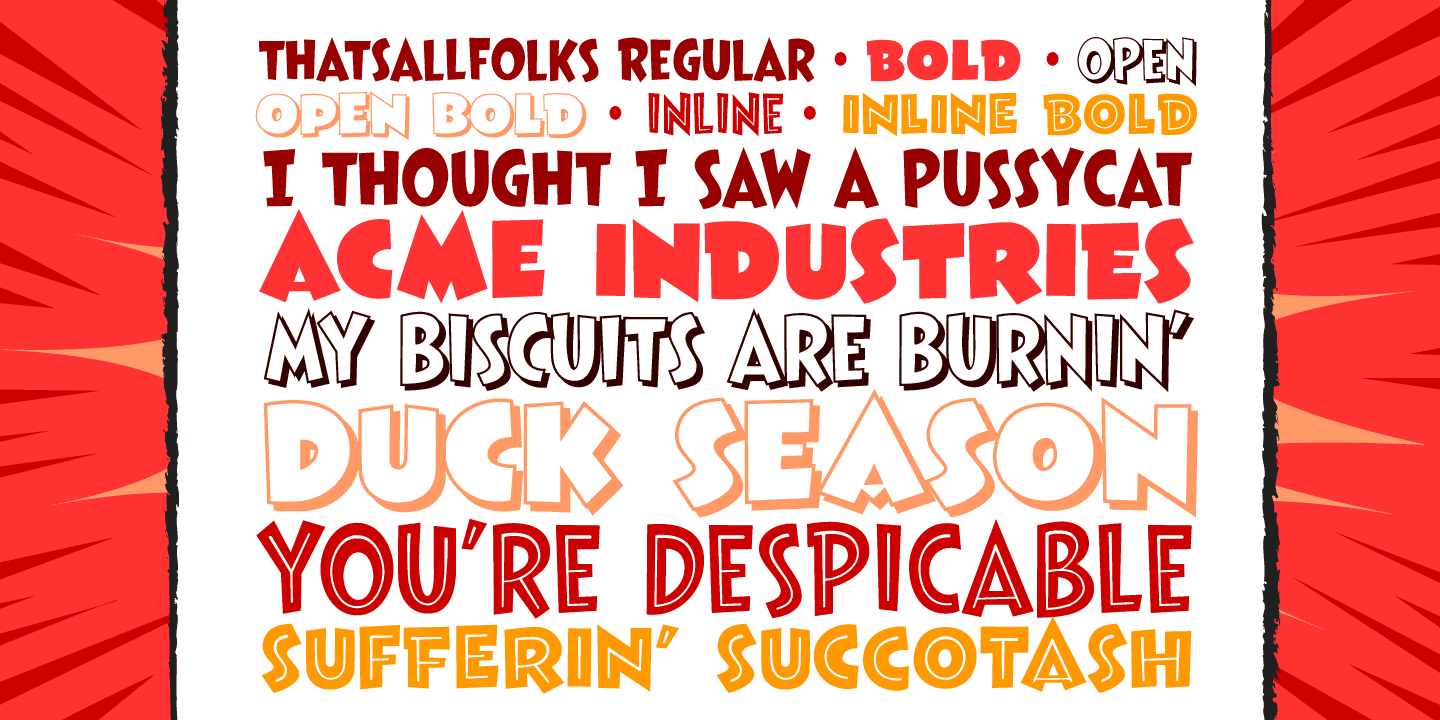 Thats All Folks Font