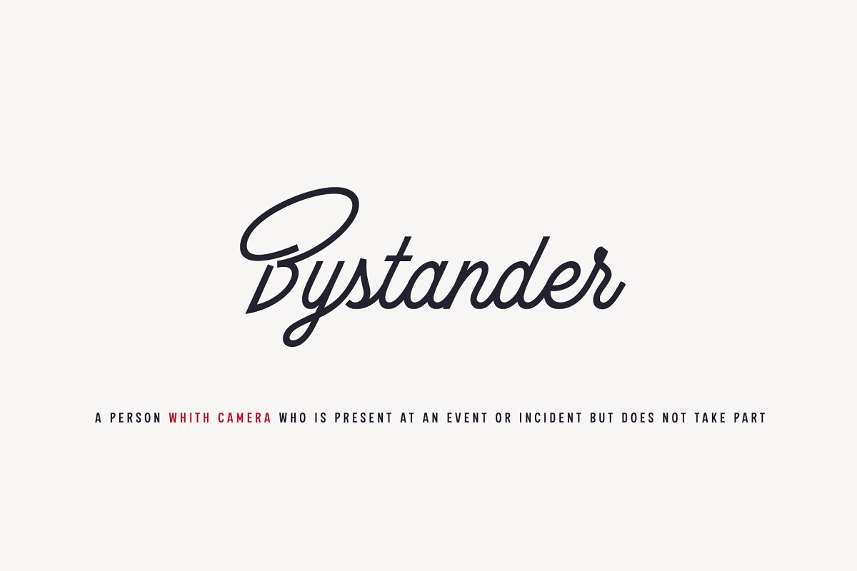 The Bystander Collection Font Free Download