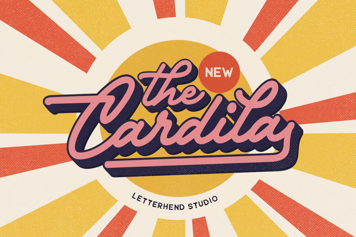 The Cardila   Retro Script Font Free Download