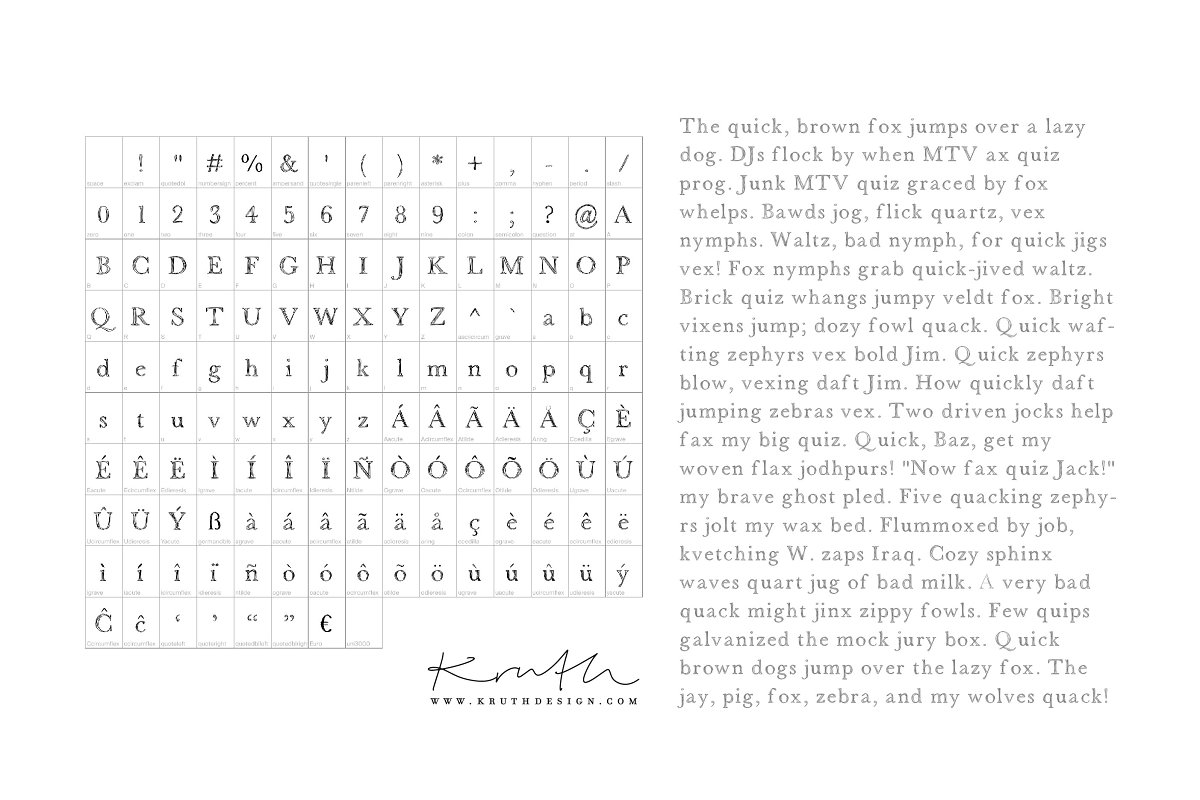 The Classic serif type Font