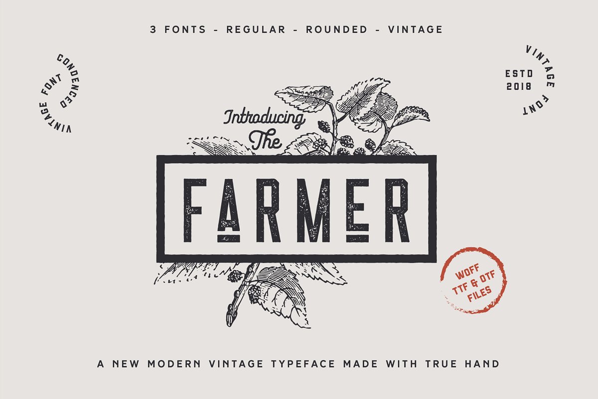 The Farmer Condensed Typeface Font