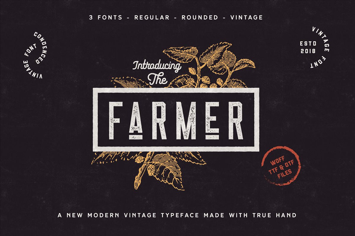 The Farmer Condensed Typeface Font