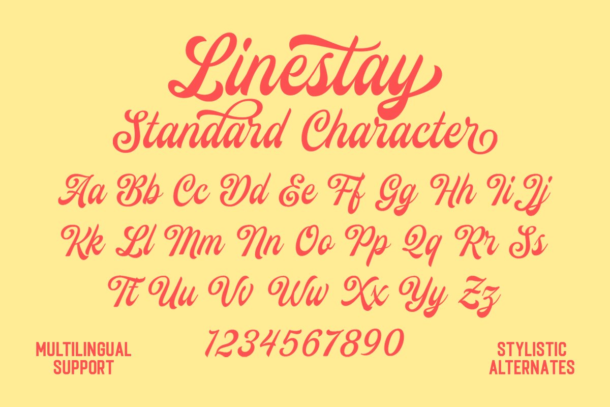 The Linestay Display Script Font