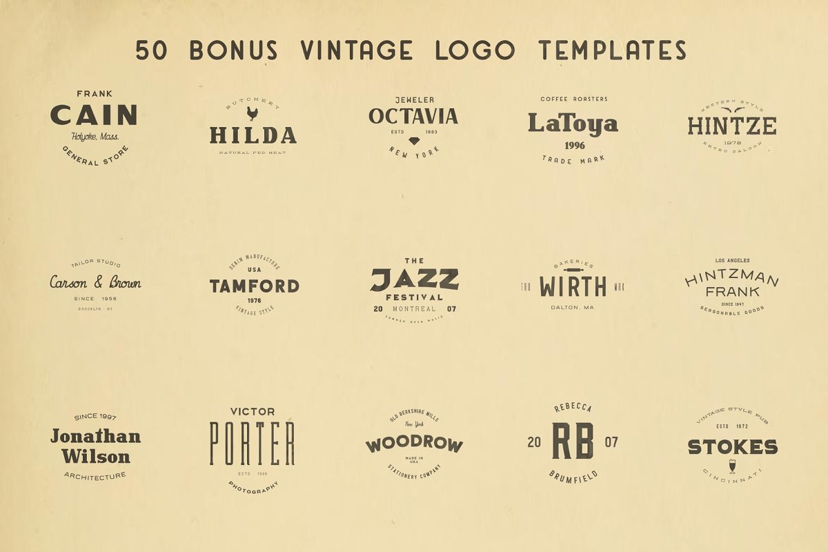 The Retro Brand Bundle Font