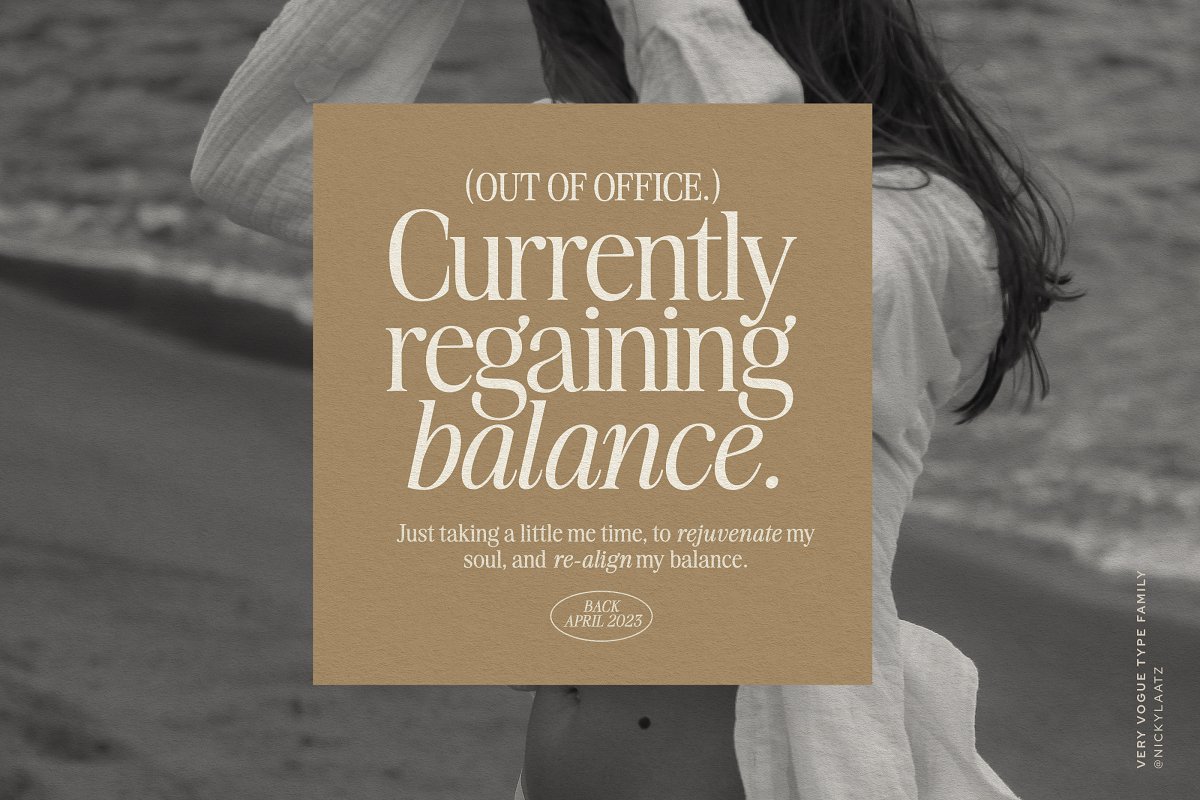 The Very Vogue Serif Family Font