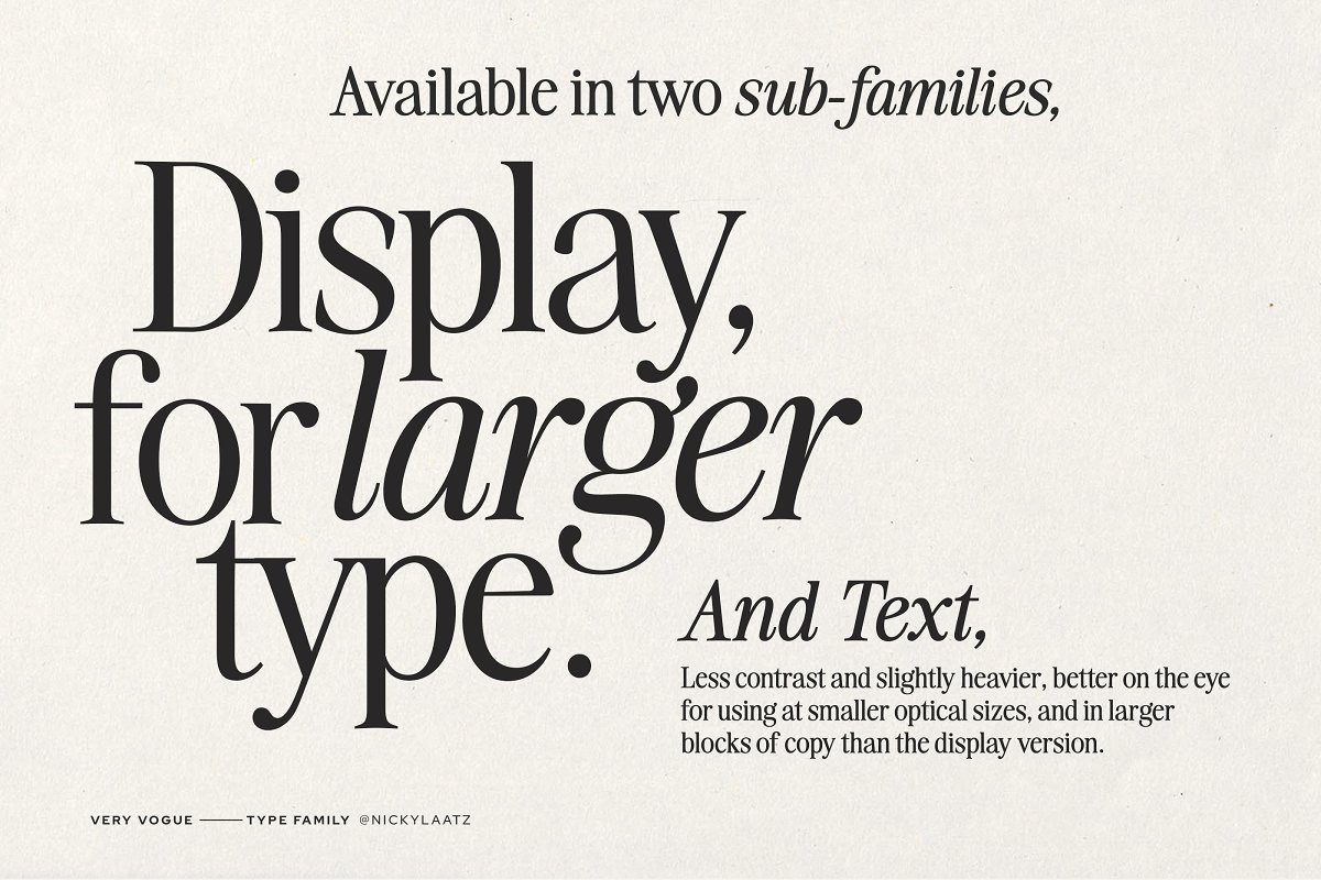 The Very Vogue Serif Family Font