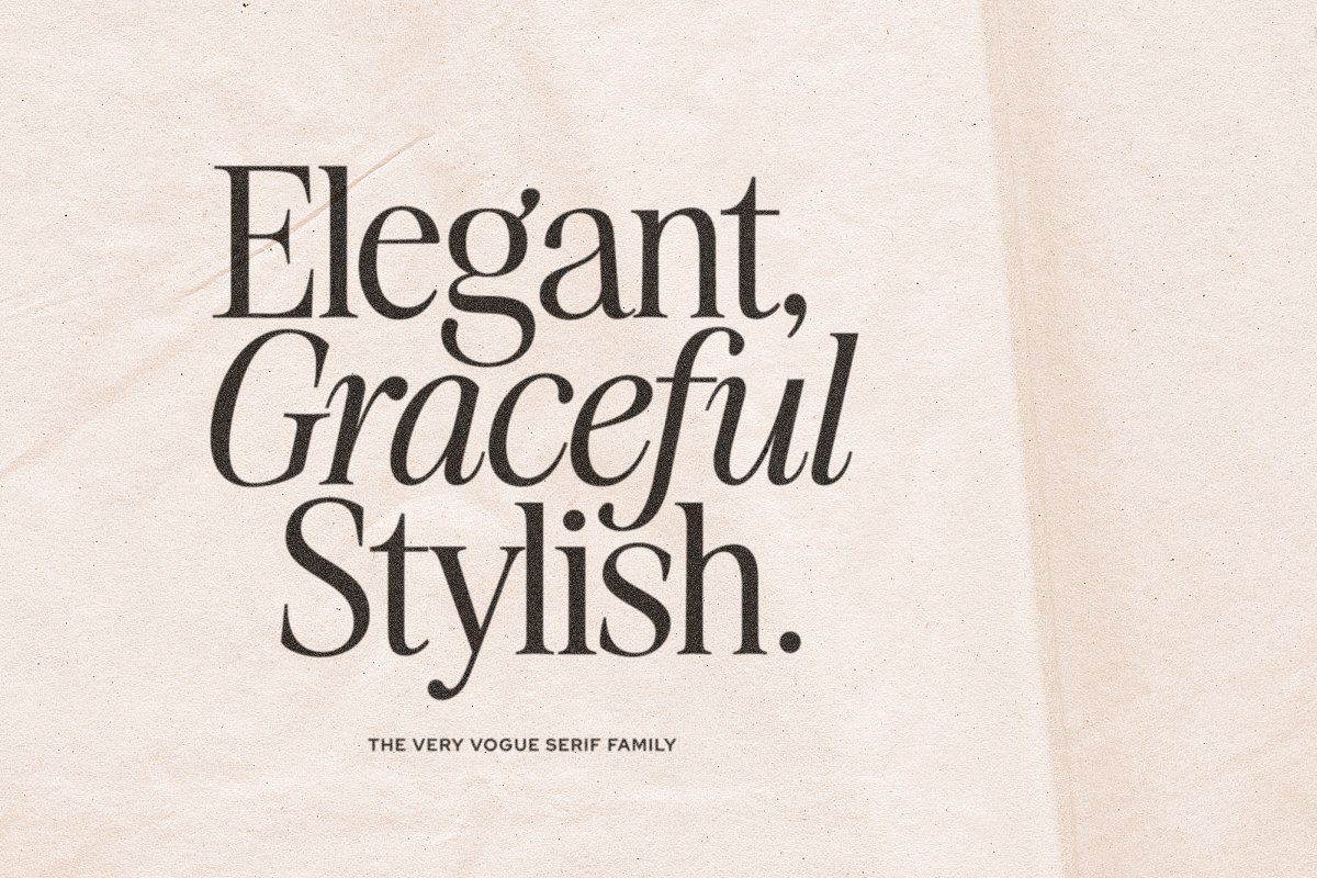The Very Vogue Serif Family Font