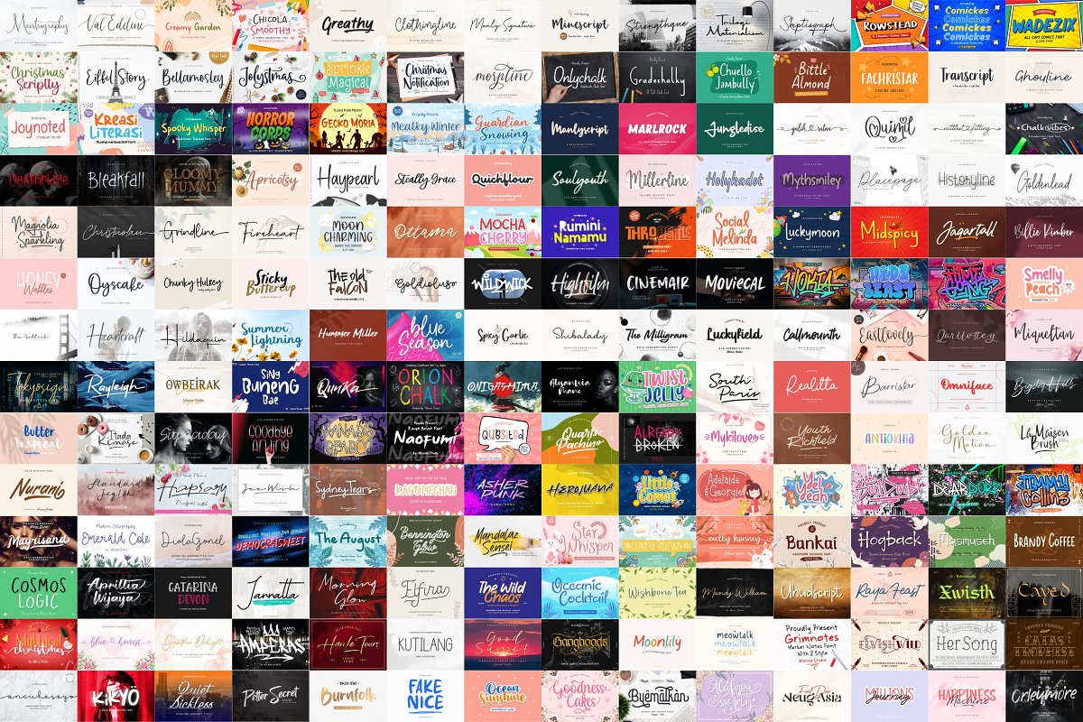 The Wonderful Collection Bundle Font