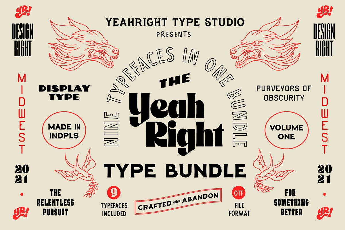 The Yeahright Type Bundle Vol Font