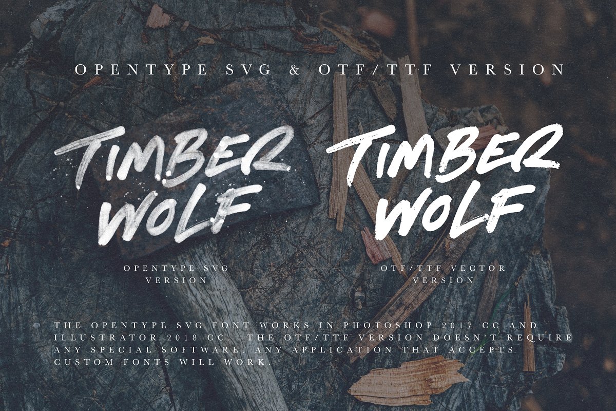 Timber Wolf Opentype SVG Font