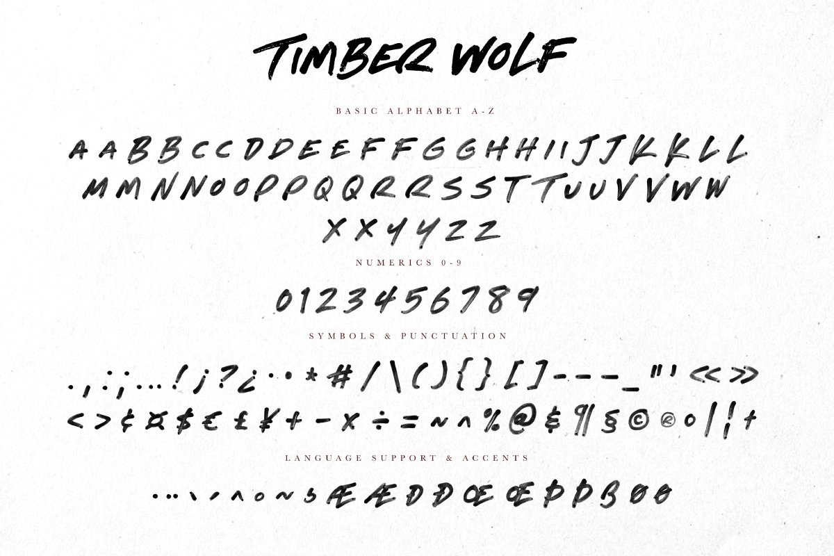 Timber Wolf Opentype SVG Font