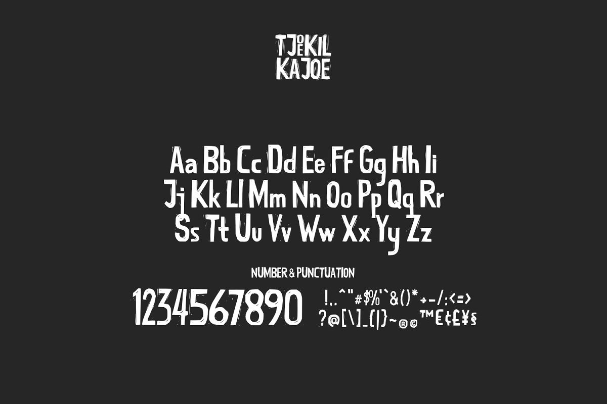 Tjoekil Kajoe Vernacular Type Font
