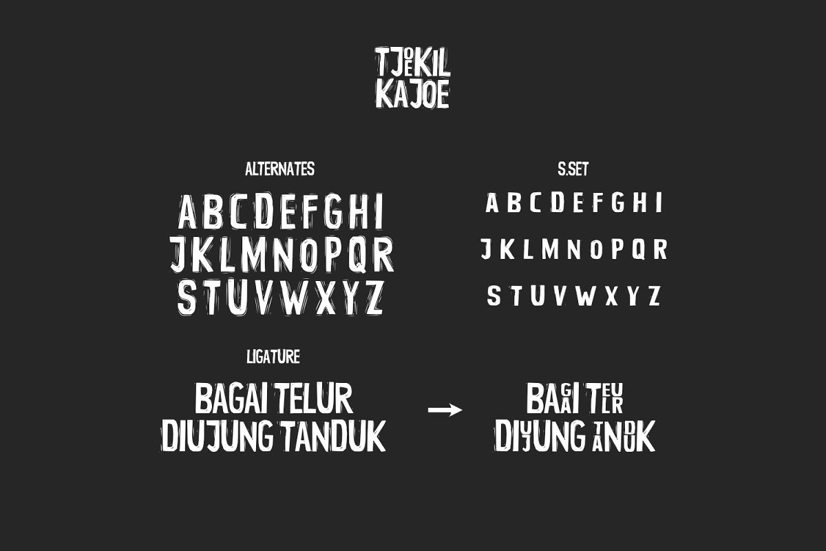 Tjoekil Kajoe Vernacular Type Font
