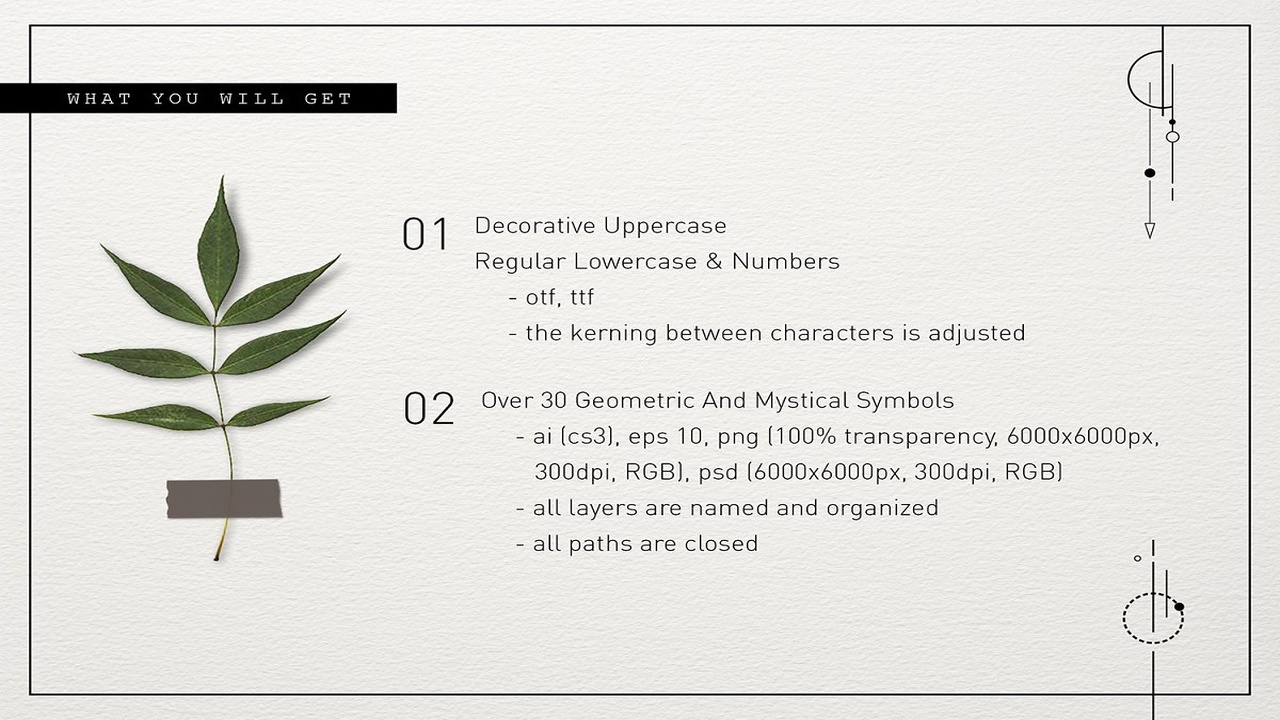 Totem Mystical Line Art Style Font