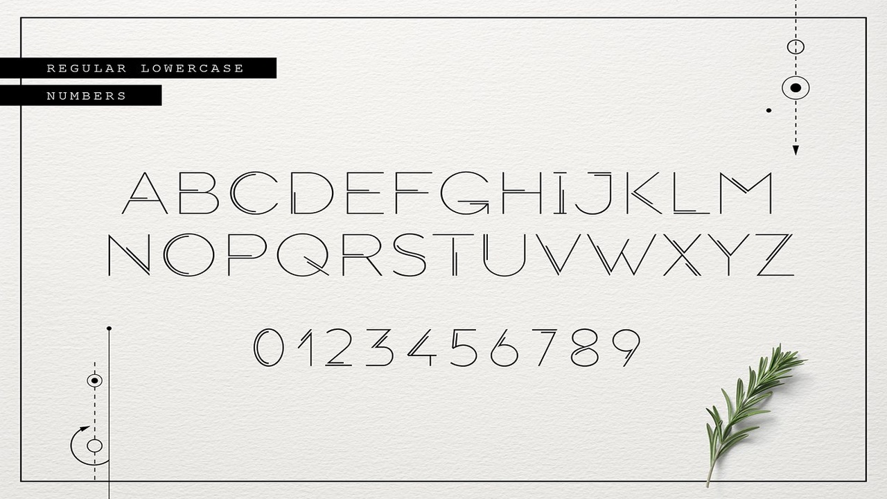 Totem Mystical Line Art Style Font