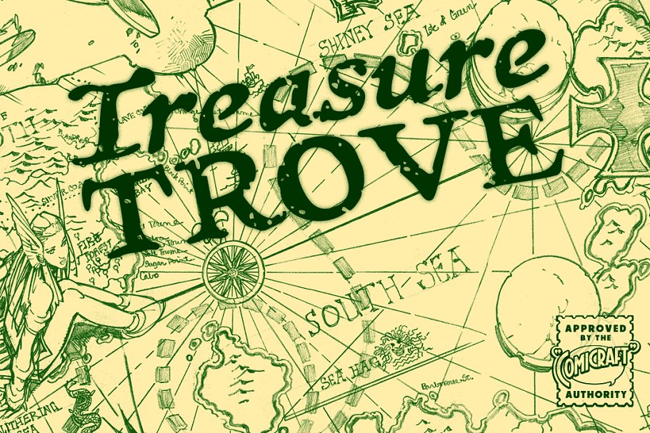 Treasure Trove ancient map Font