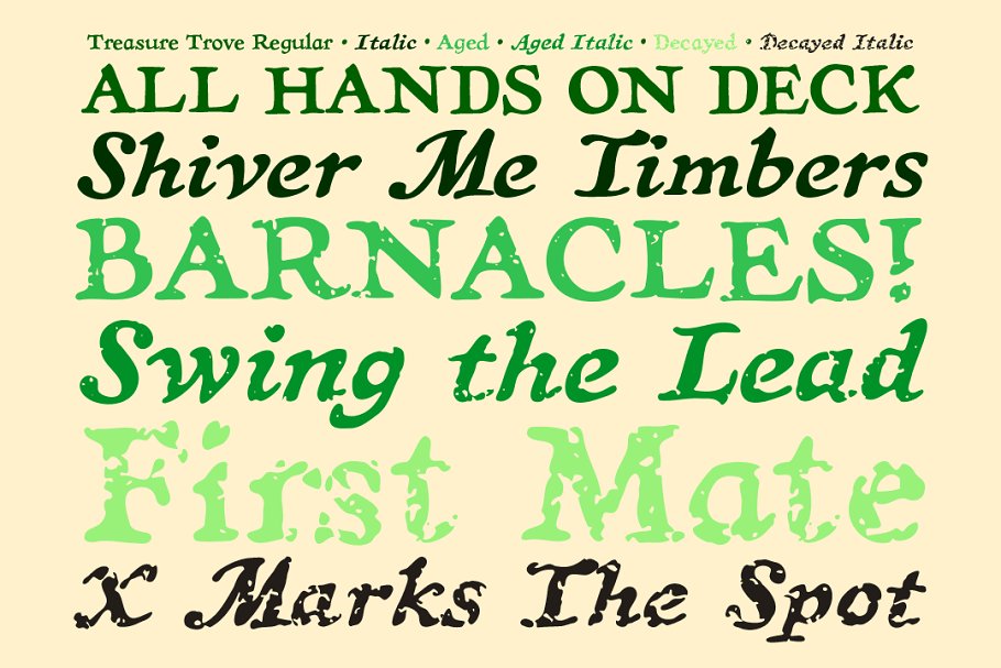 Treasure Trove ancient map Font
