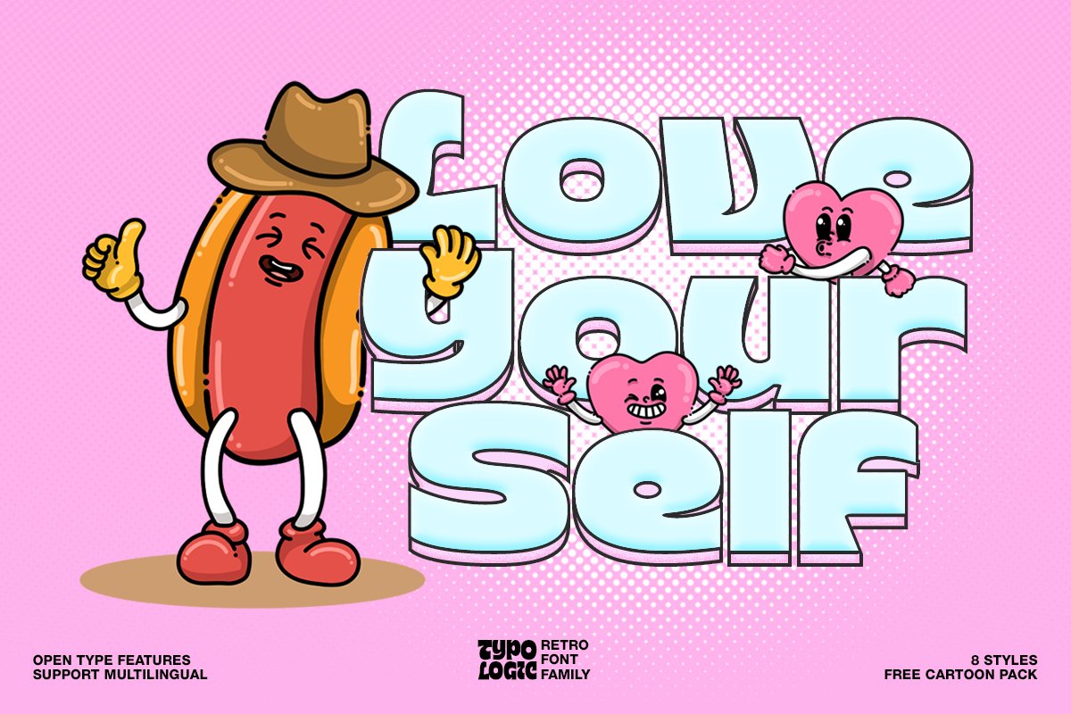 Typologic Cartoon Family + Assets Font Free Download