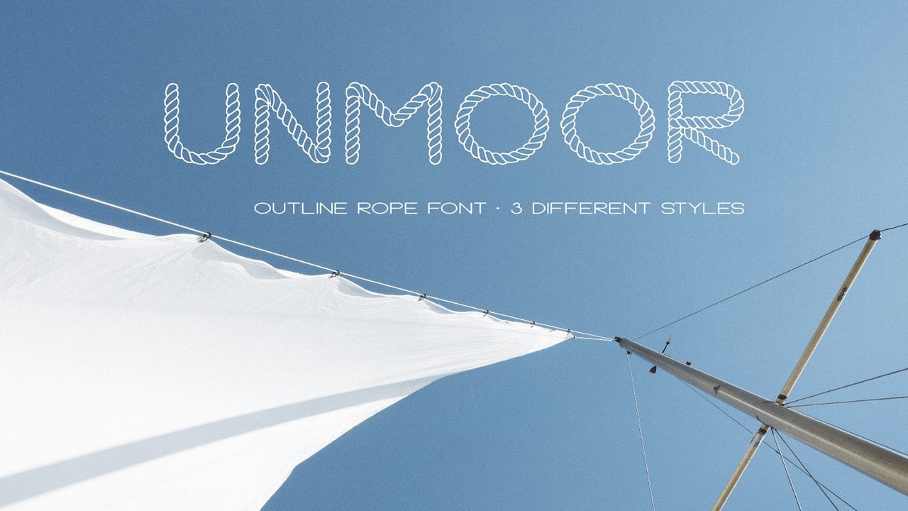 Unmoor Color and Outline Rope Font