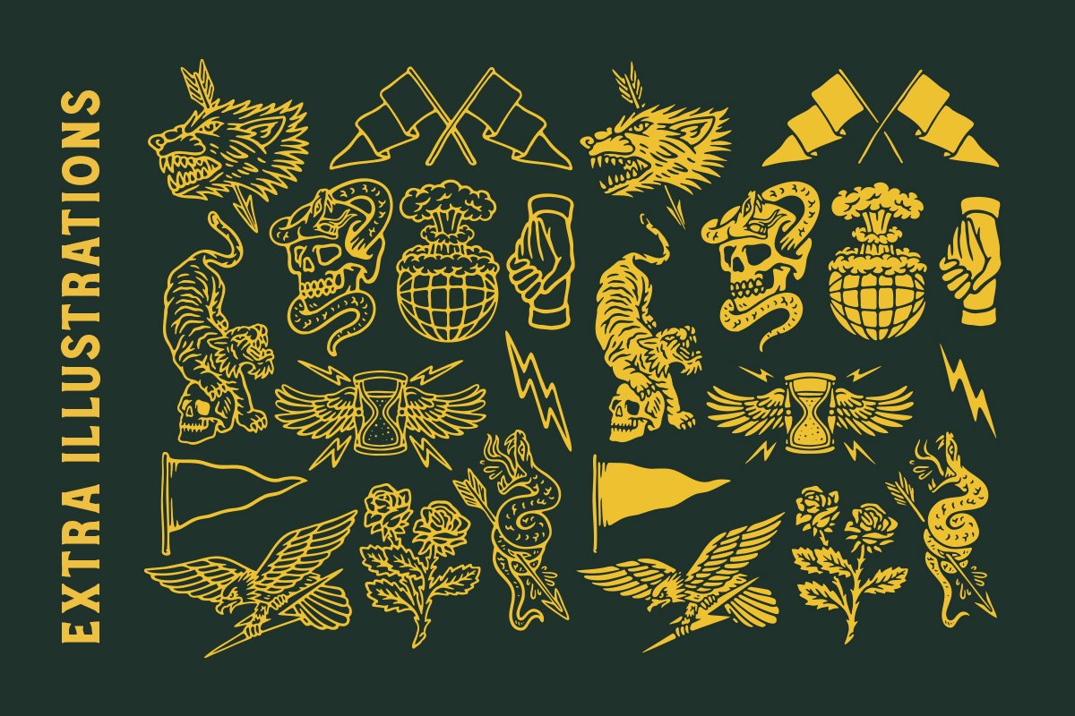 Valegan Bonus Illustration Font