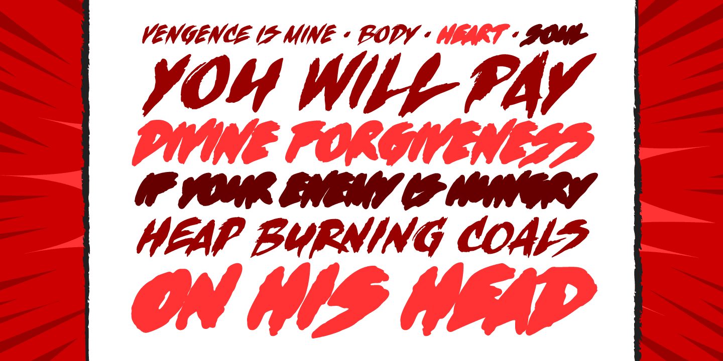 Vengeance Is Mine Font