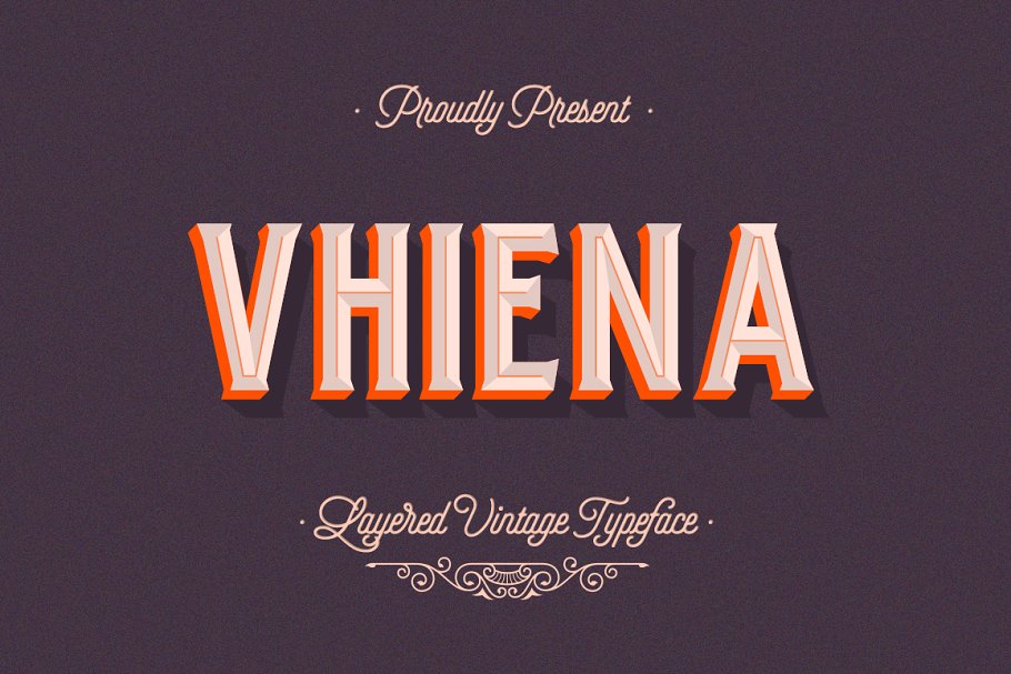 Vhiena Layered Type Font